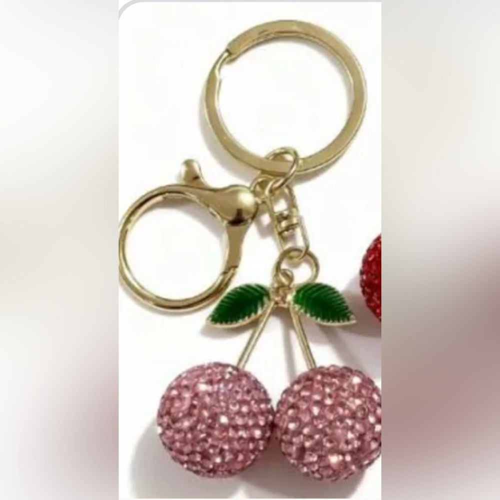 Pink Cherry Purse Charm - Picture 3 of 3